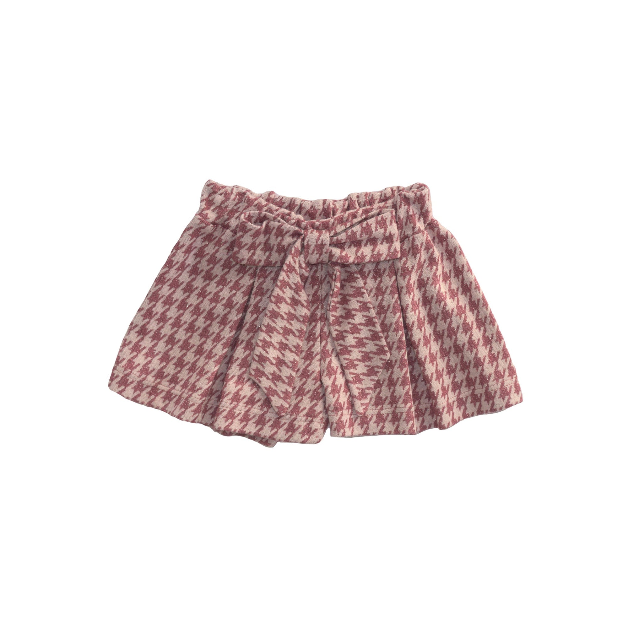 HOUNDSTOOTH BERMUDA WITH BOW