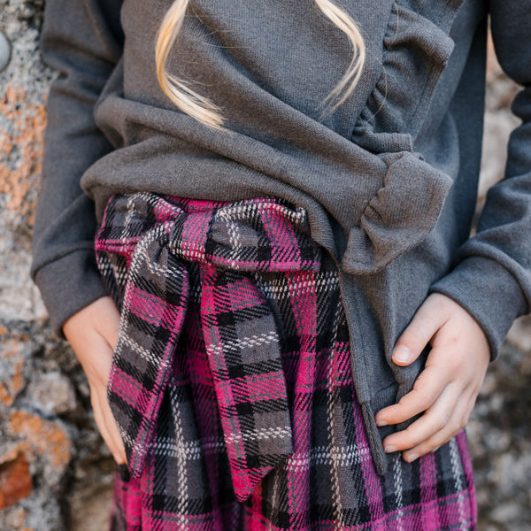 CHECKERED BERMUDA SHORTS WITH BOW