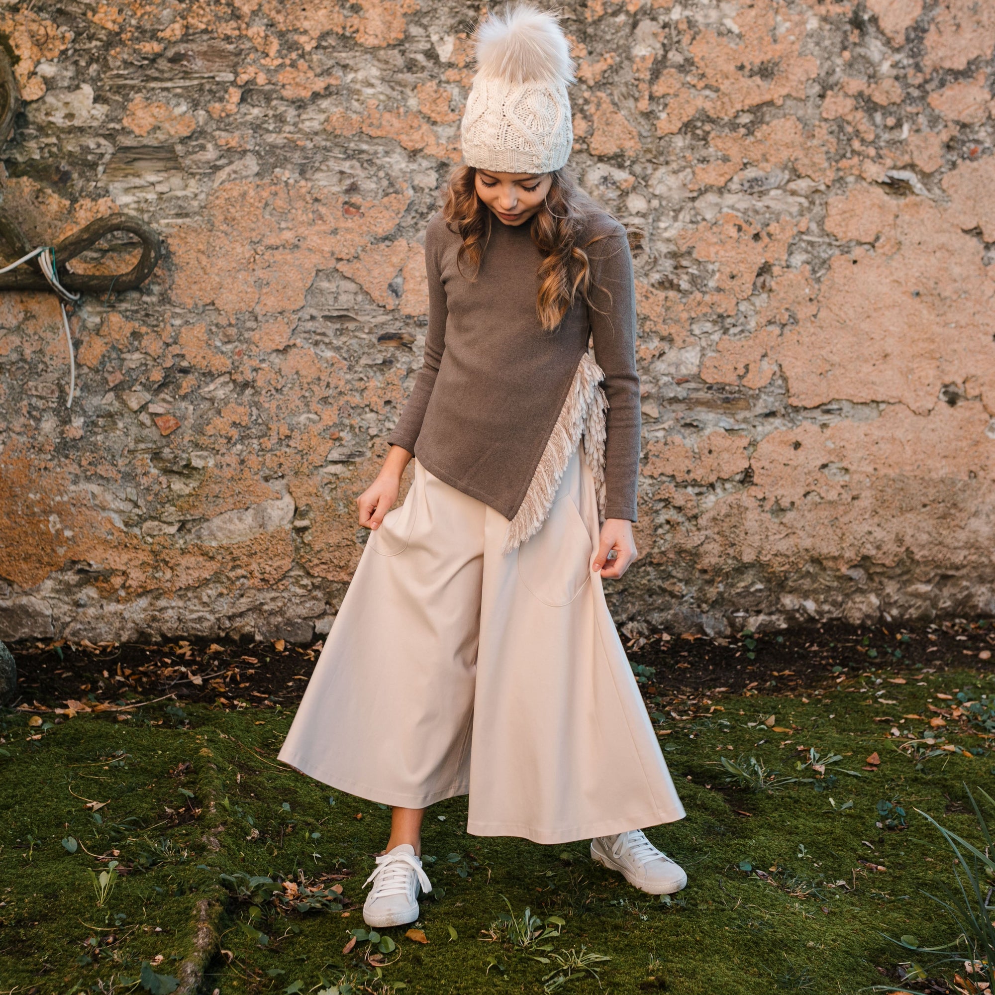 WIDE-LEG VISCOSE PANTS