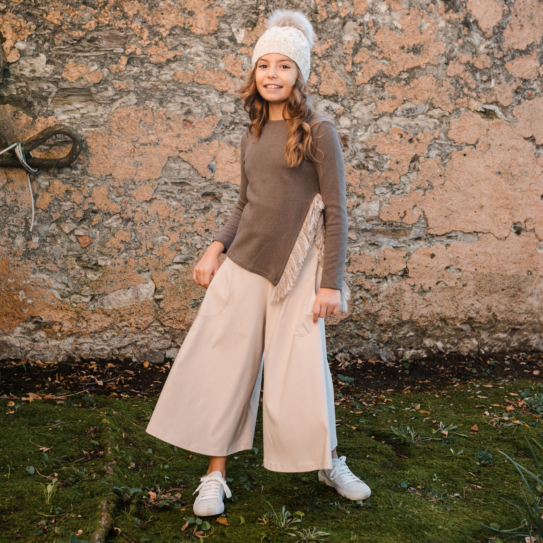 WIDE-LEG VISCOSE PANTS