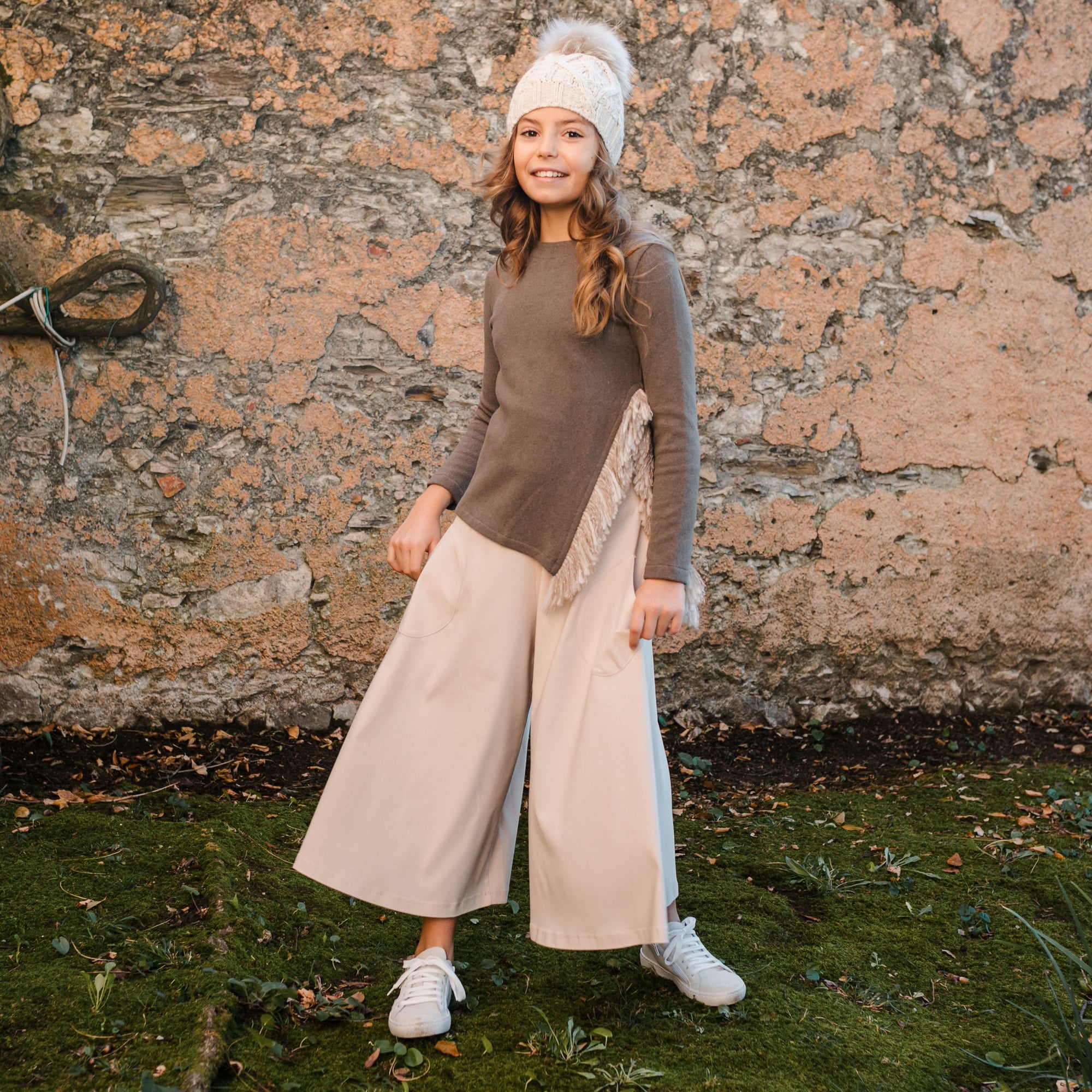 WIDE-LEG VISCOSE PANTS