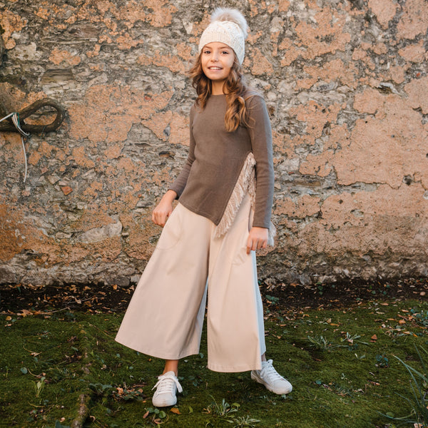 WIDE-LEG VISCOSE PANTS