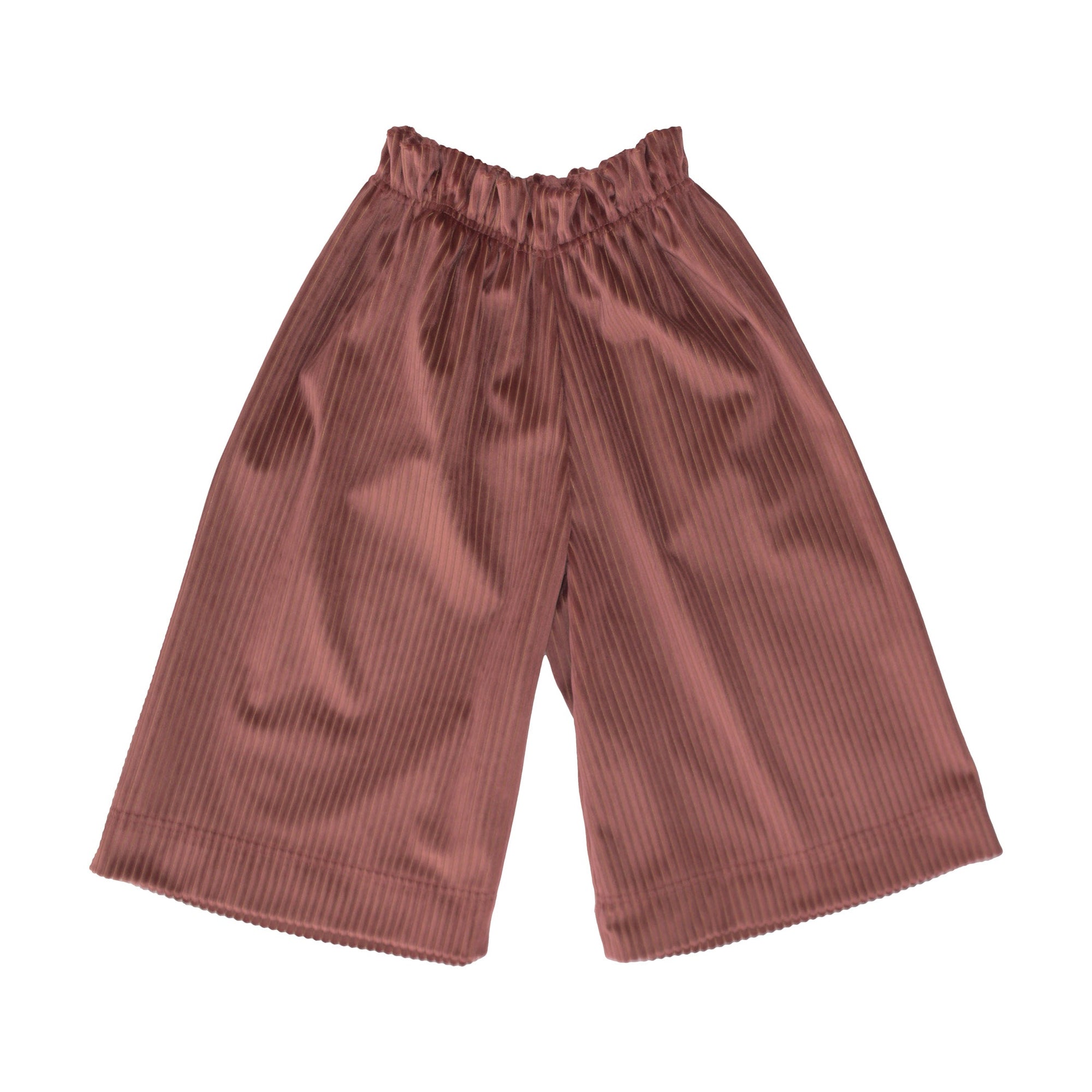 PANTALONI IN VELLUTO CON VITA A CARAMELLA