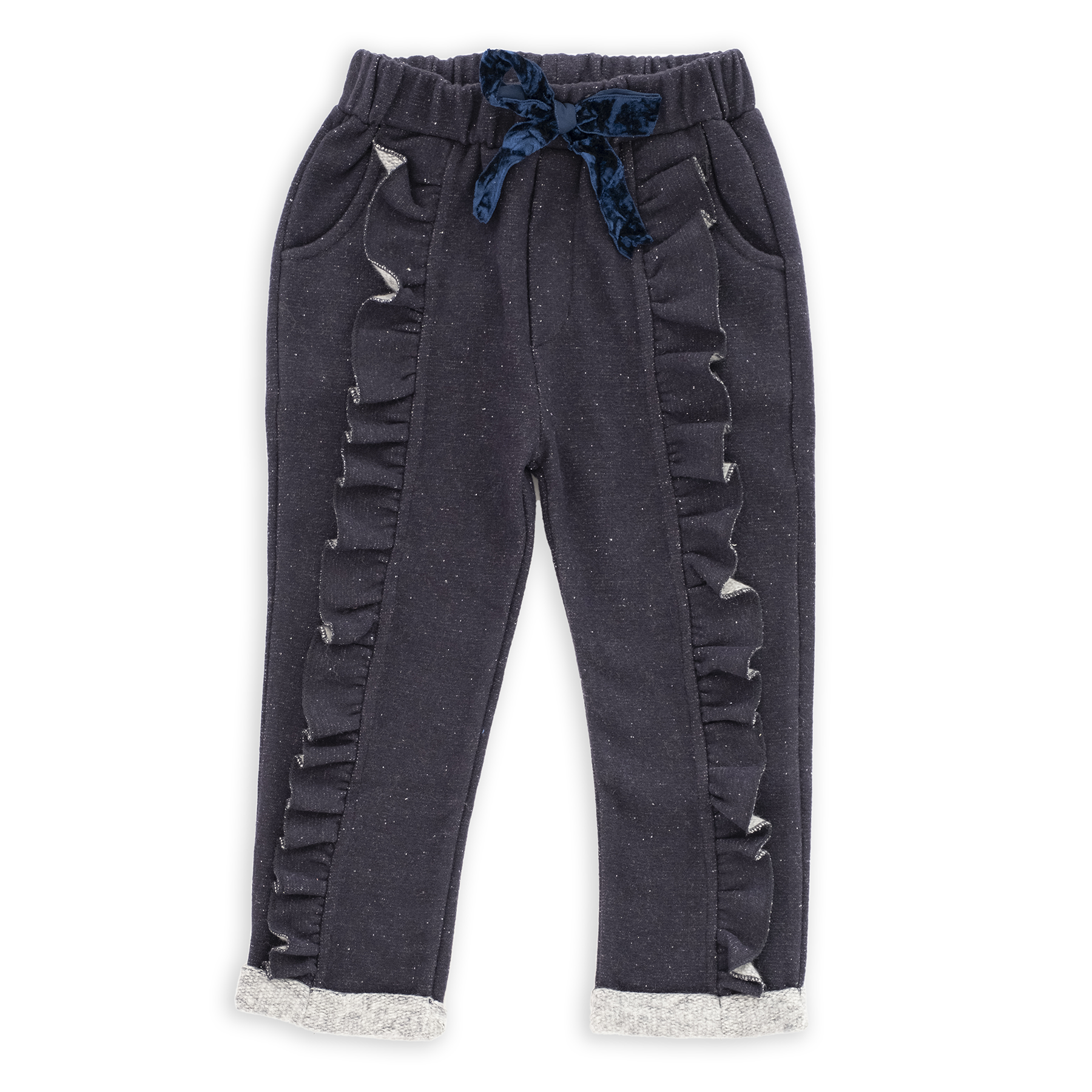 PANTALONE IN FELPA CON ROUCHES