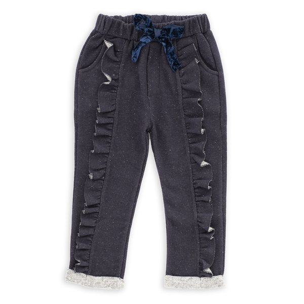 PANTALONE IN FELPA CON ROUCHES