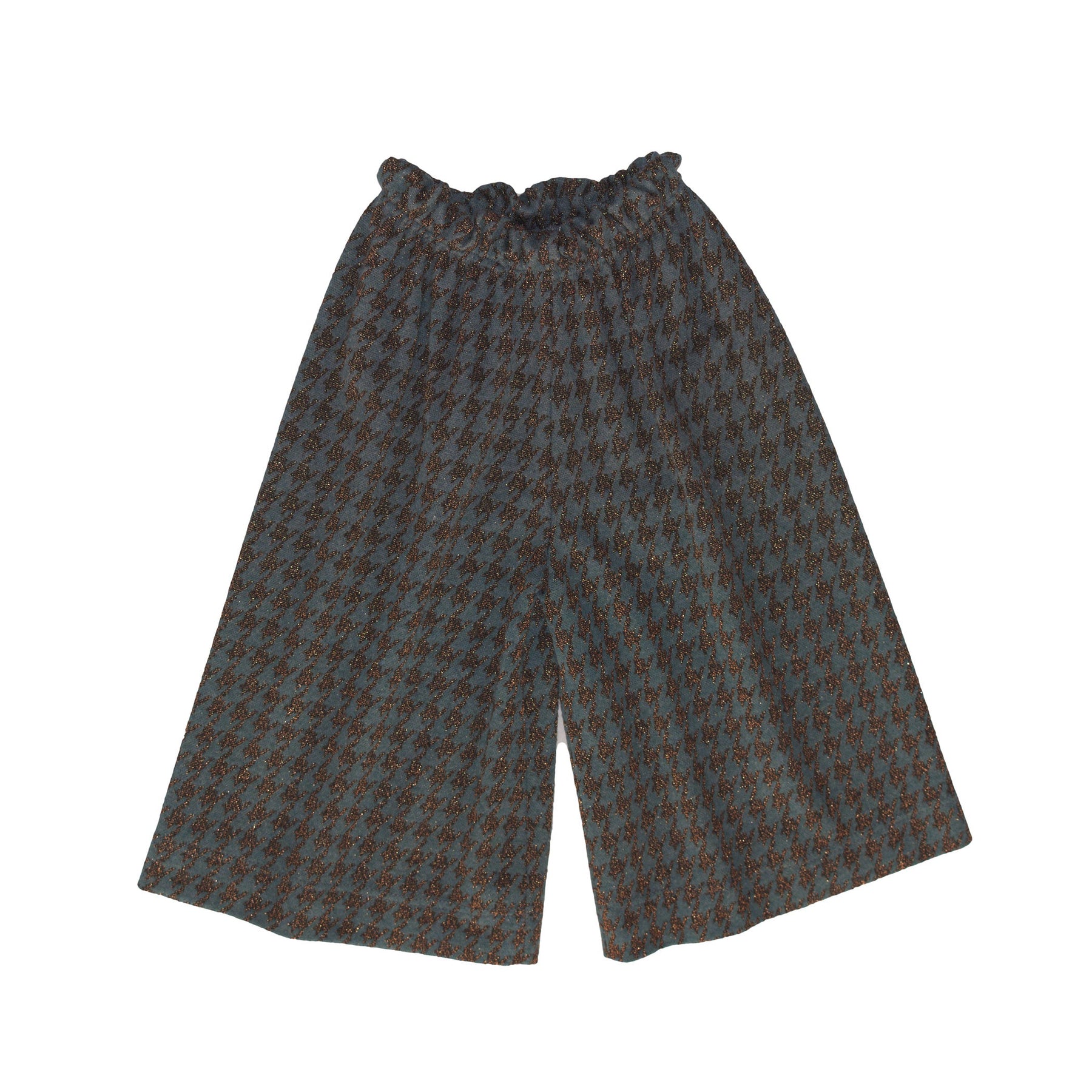 PETROL BLUE HOUNDSTOOTH PANTS