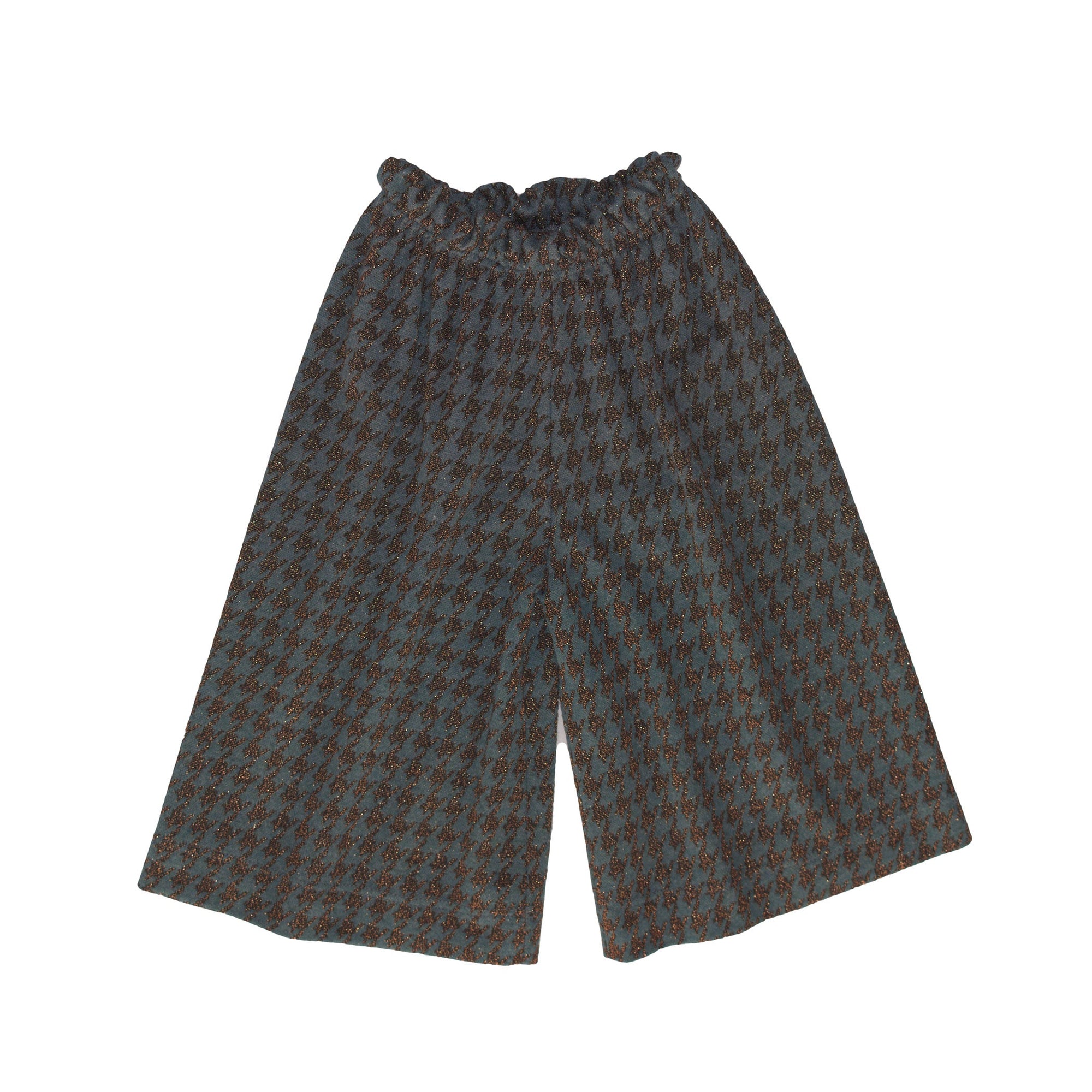 PETROL BLUE HOUNDSTOOTH PANTS