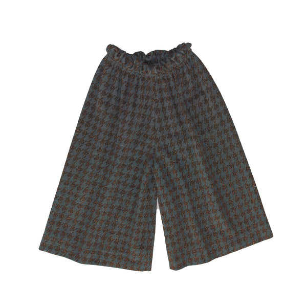 PETROL BLUE HOUNDSTOOTH PANTS