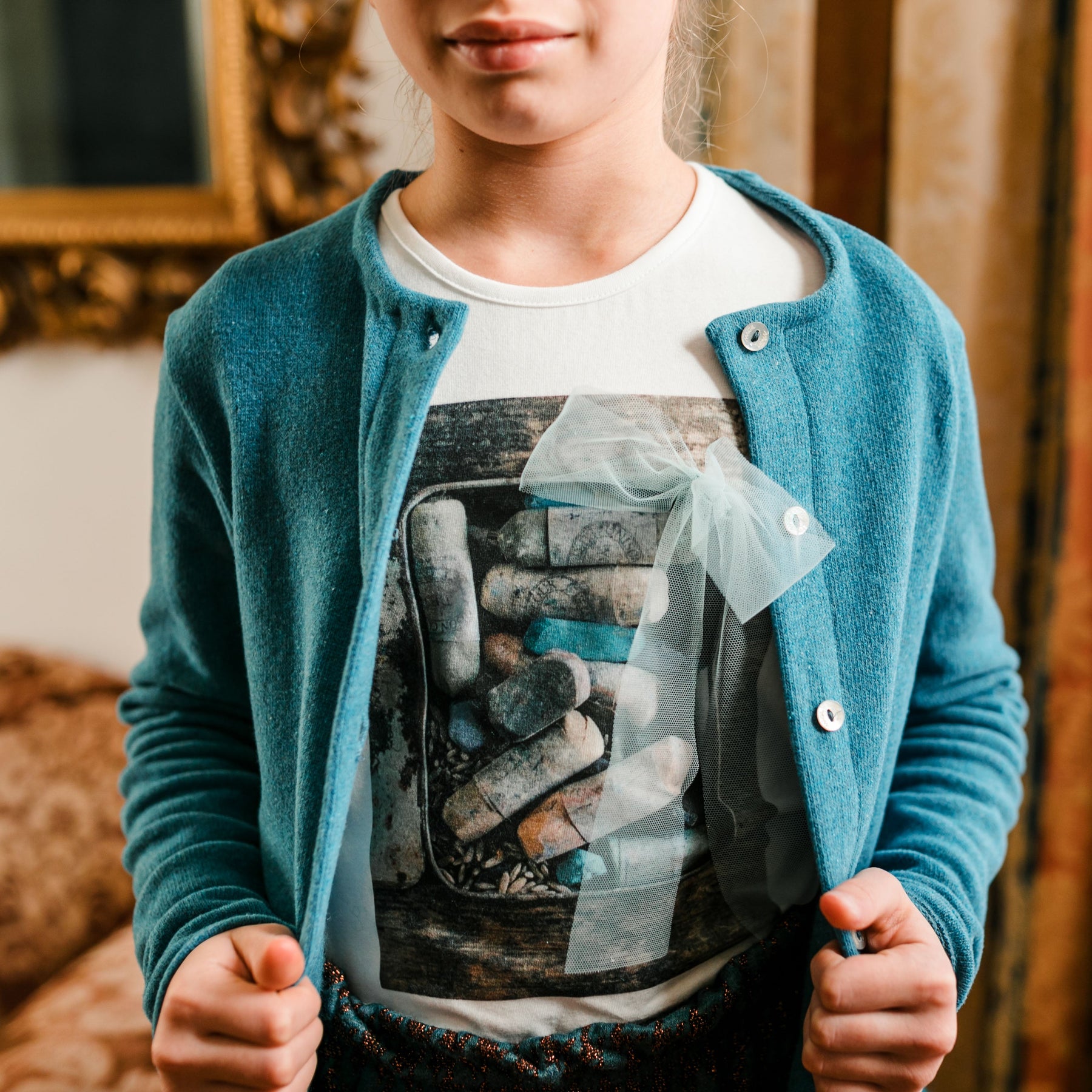 T-SHIRT WITH GESSO PRINT
