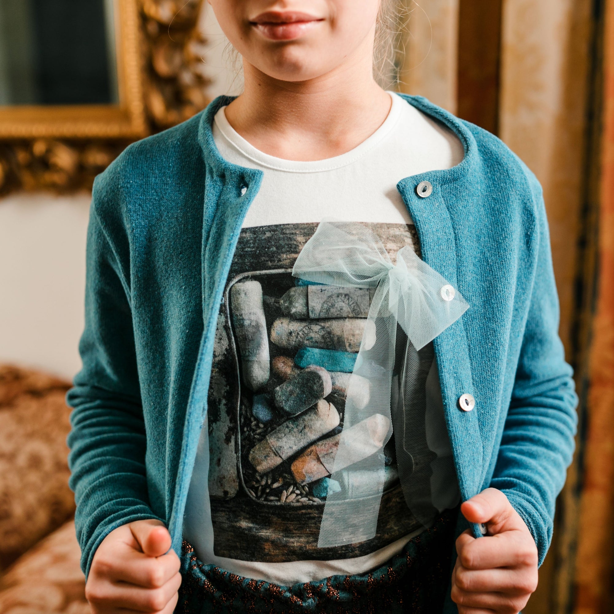 T-SHIRT WITH GESSO PRINT