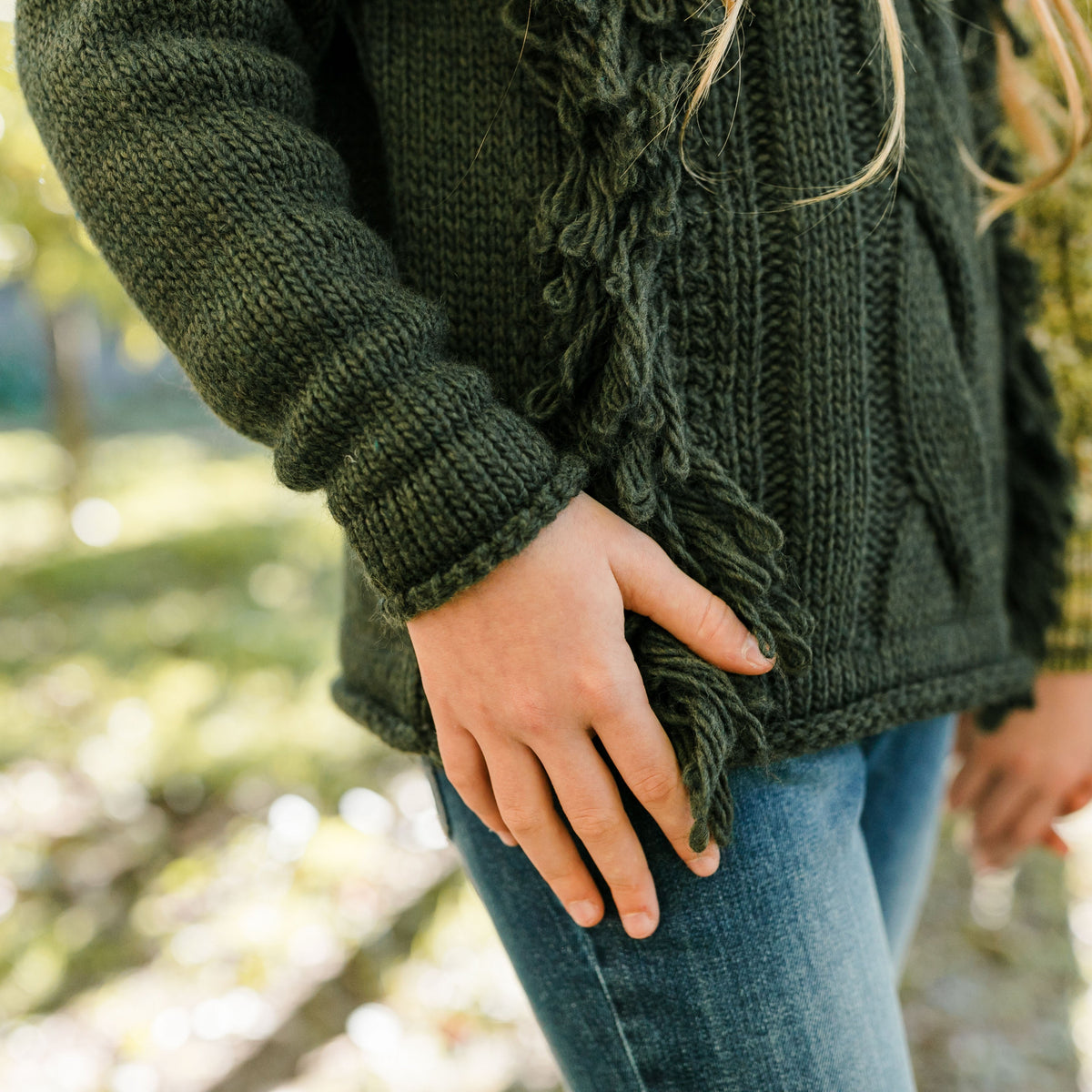 PULLOVER WITH FRONT FRINGE DETAIL