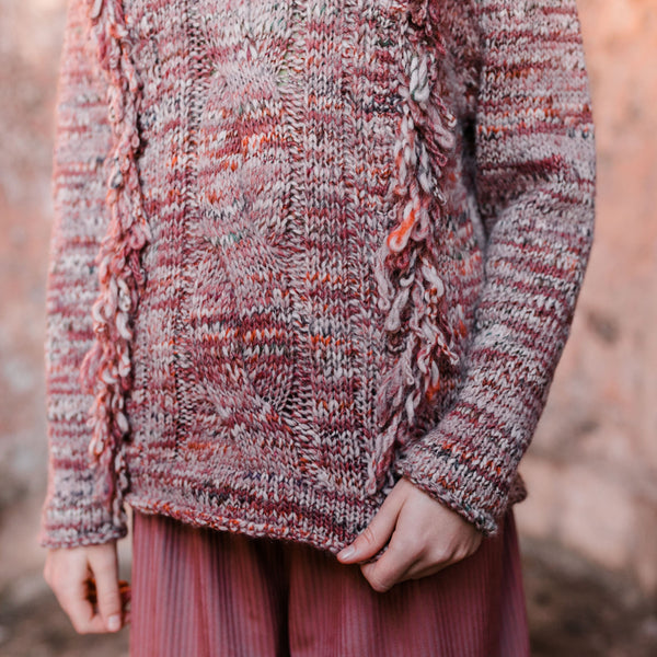 MULTICOLOR FRINGED SWEATER