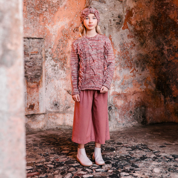 MULTICOLOR FRINGED SWEATER