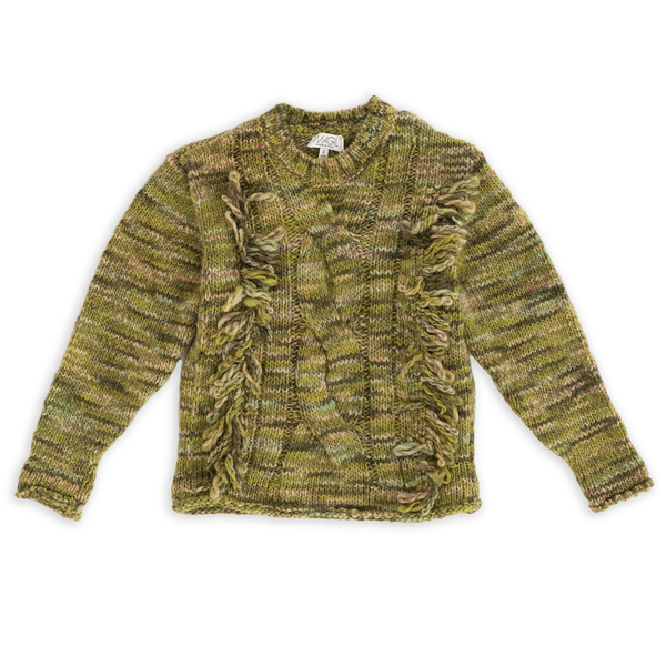 MAGLIONE CON FRANGE MULTICOLOR