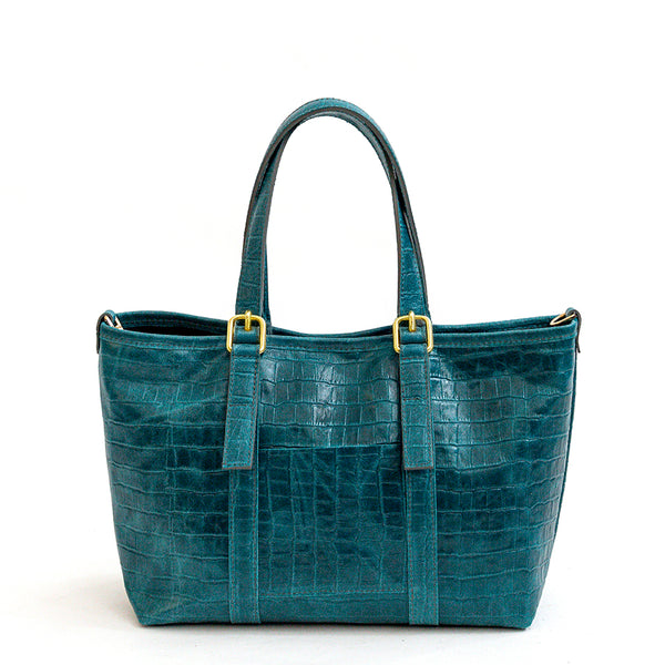 COCCO SMALL - Cocco Print Leather Bag in Teal