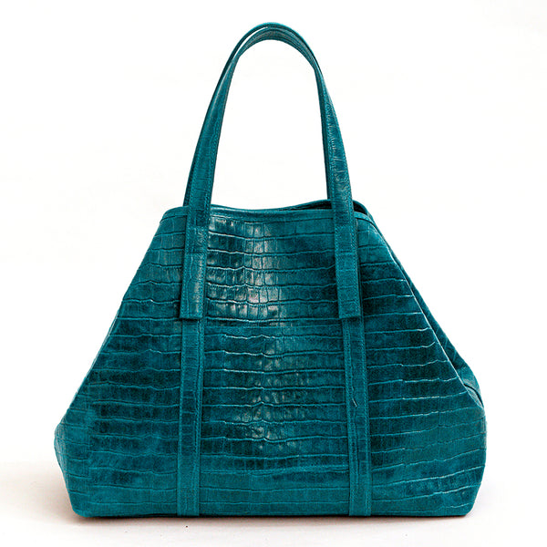 COCCO - Maxi bag in crocodile print leather