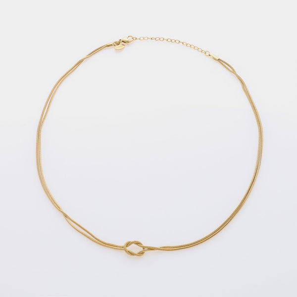Soft infinite knot necklace in steel