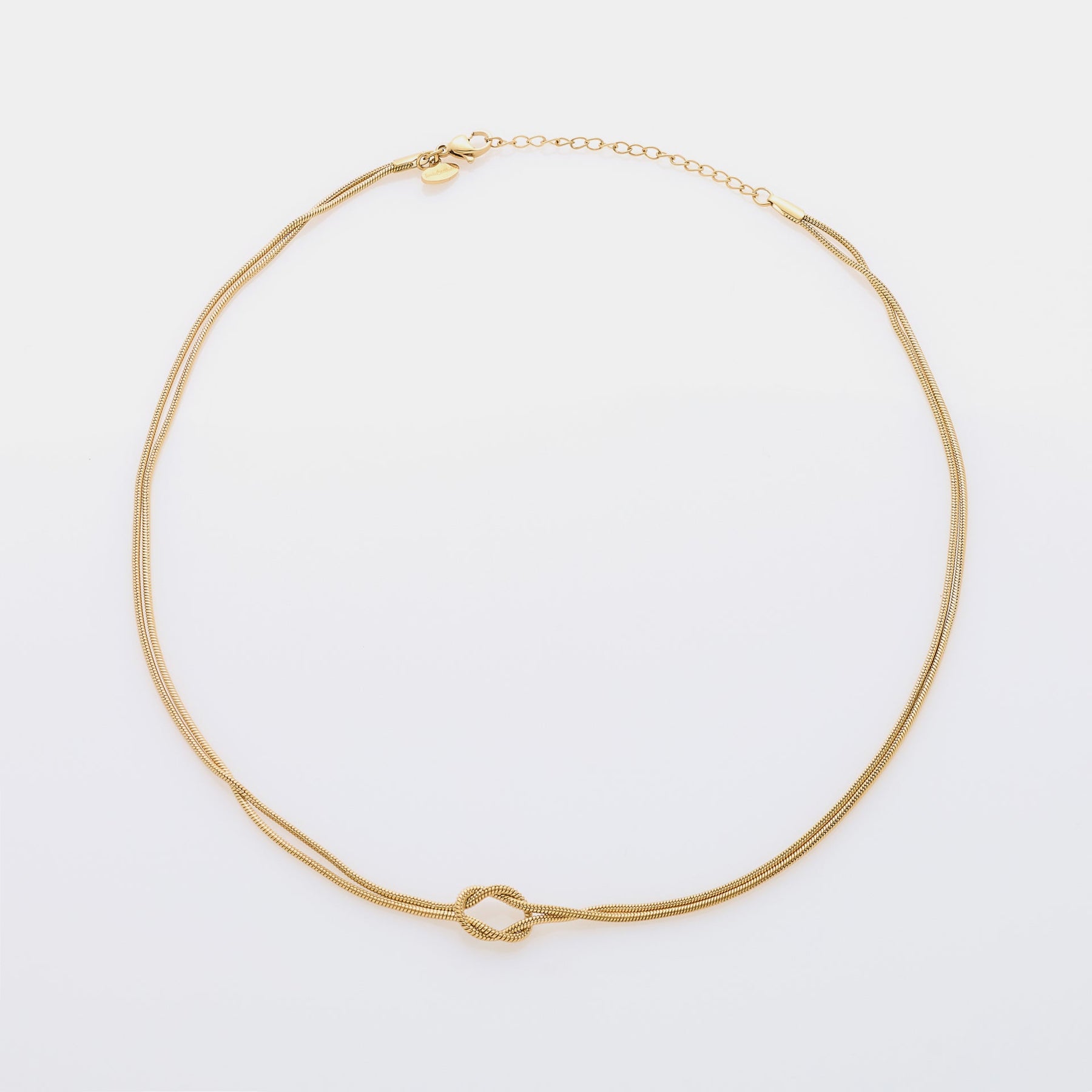 Soft infinite knot necklace in steel