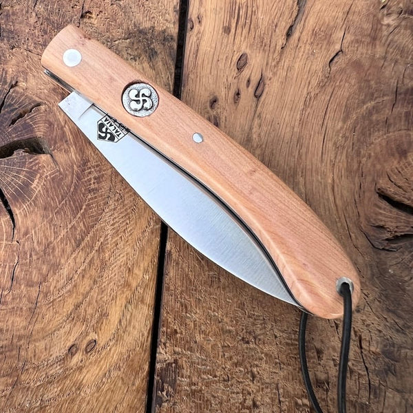 COUTEAU BASQUE PLIANT NAFARROA INOX GENEVRIER ARGENT