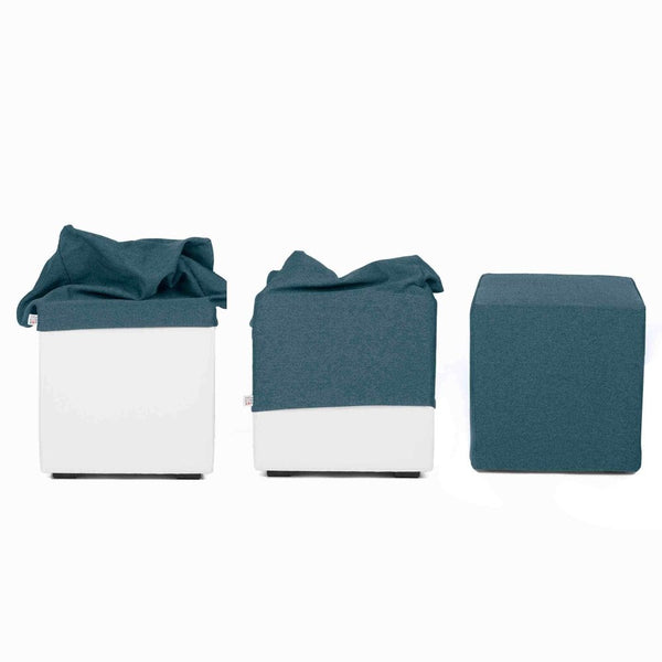 COPRI POUF 70, Fodera Copri Pouf a cappuccio in Cotone Poliestere 70x70