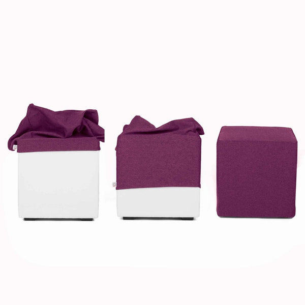 COPRI POUF 70, Fodera Copri Pouf a cappuccio in Cotone Poliestere 70x70