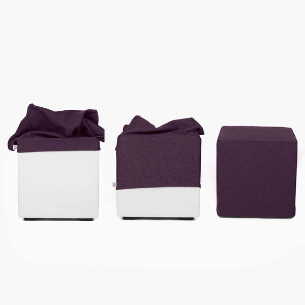 COPRI POUF 70, Fodera Copri Pouf a cappuccio in Cotone Poliestere 70x70