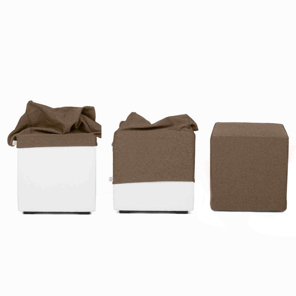 COPRI POUF 60, Fodera Copri Pouf a cappuccio in Cotone Poliestere 60x60