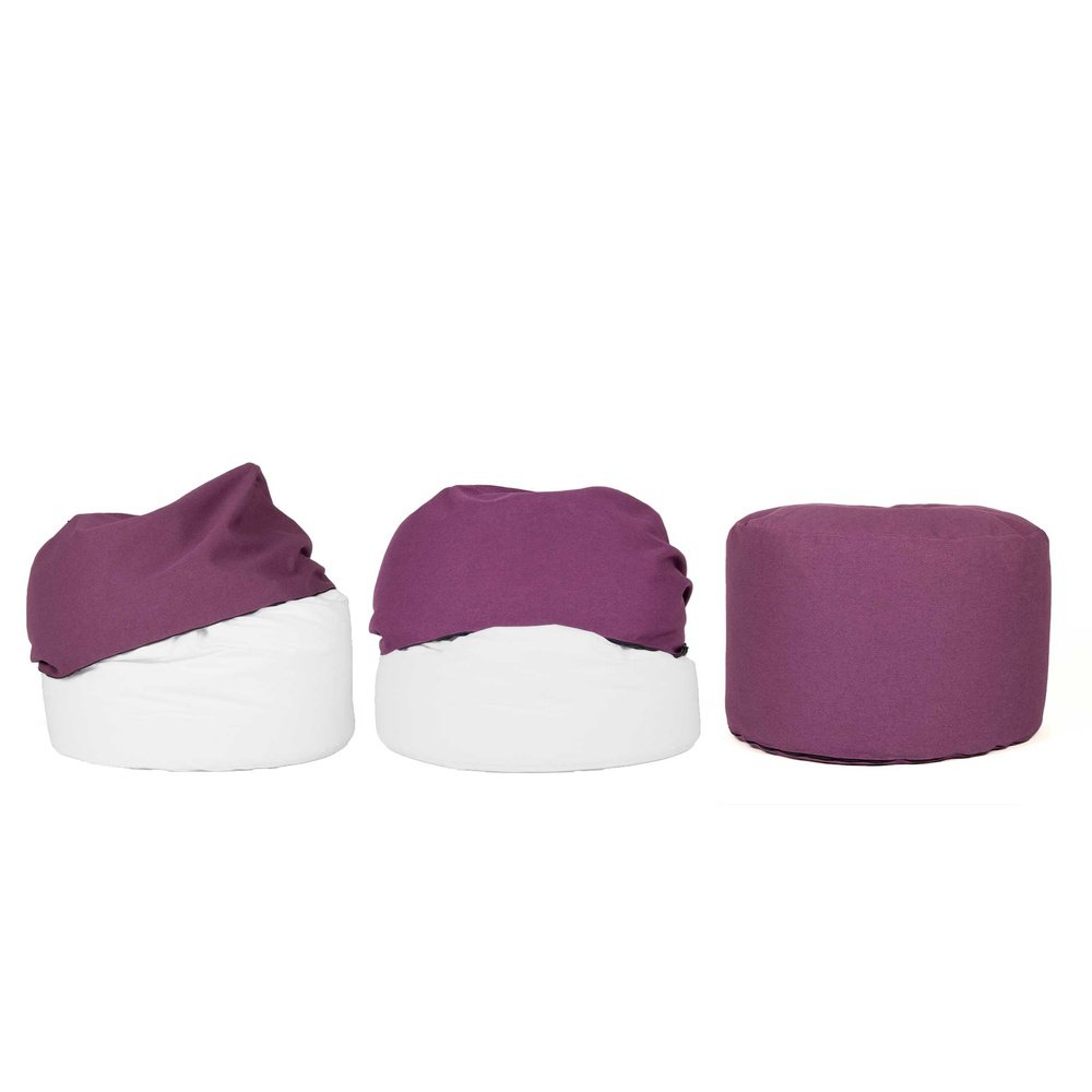 Copri Pouf per puff sacco morbido rotondo con cerniera, Arketicom (4169126281285)