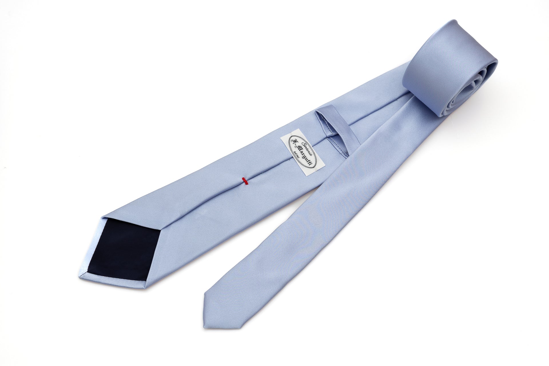 Shiny powder blue silk tie