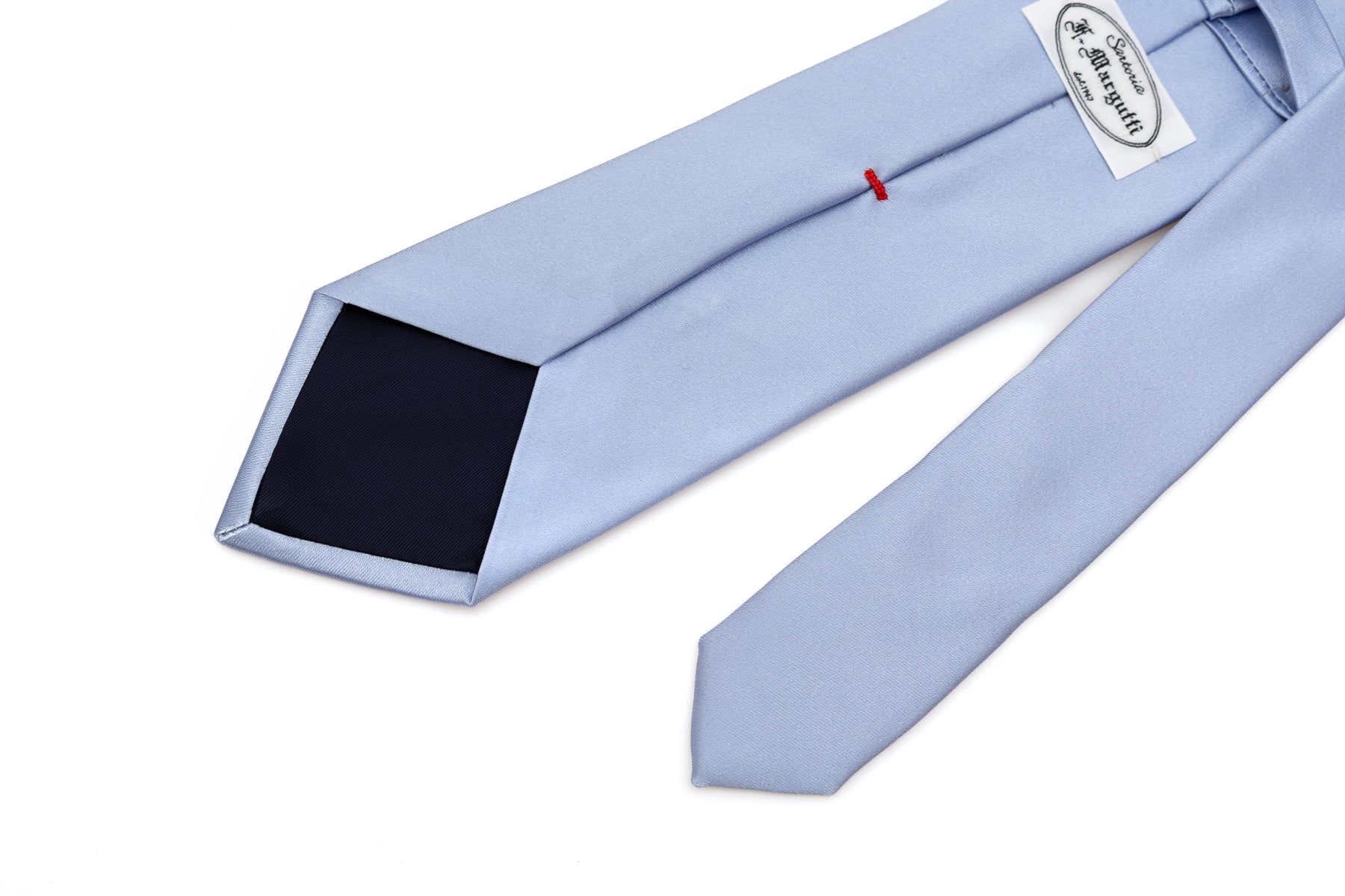 Shiny powder blue silk tie