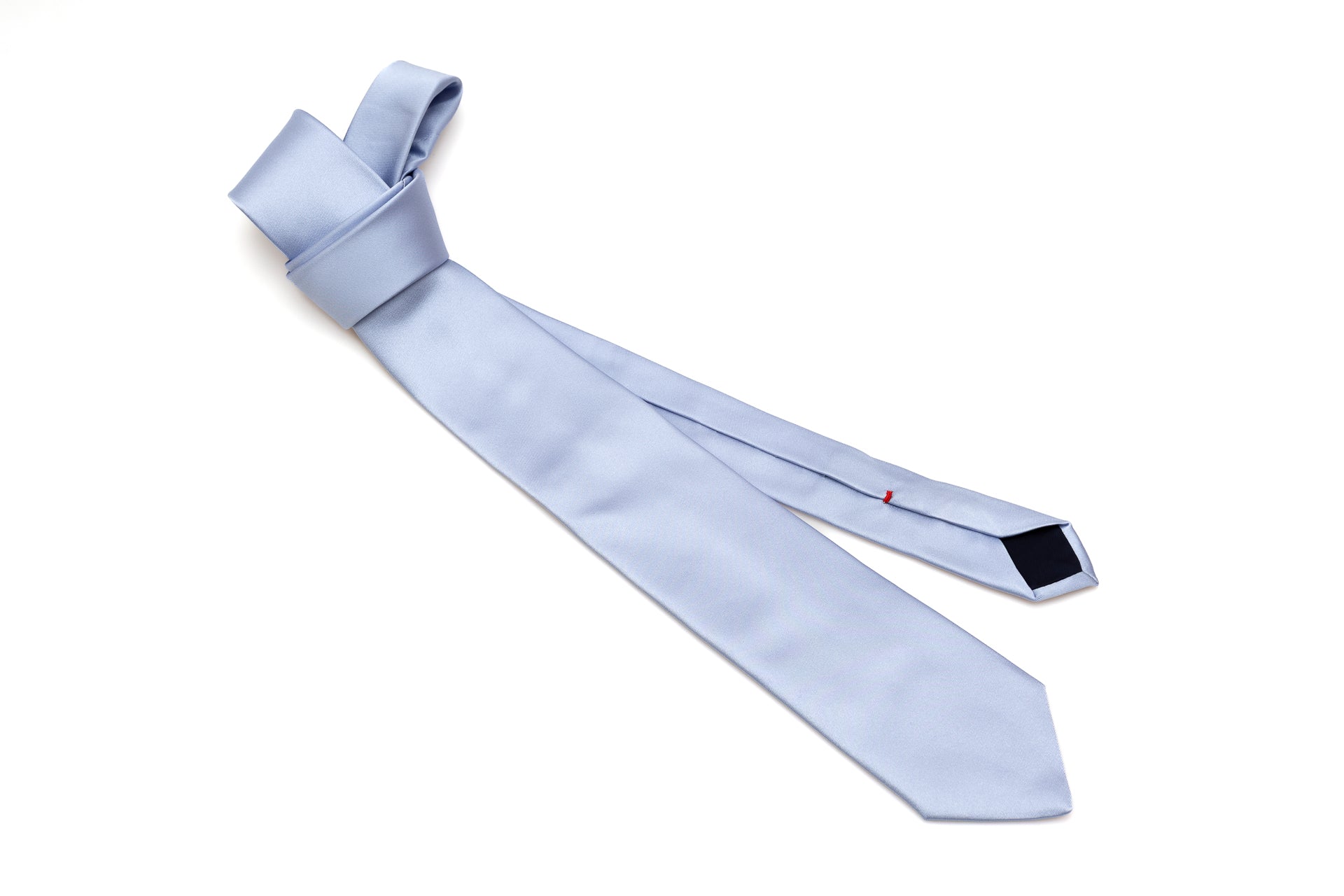 Shiny powder blue silk tie