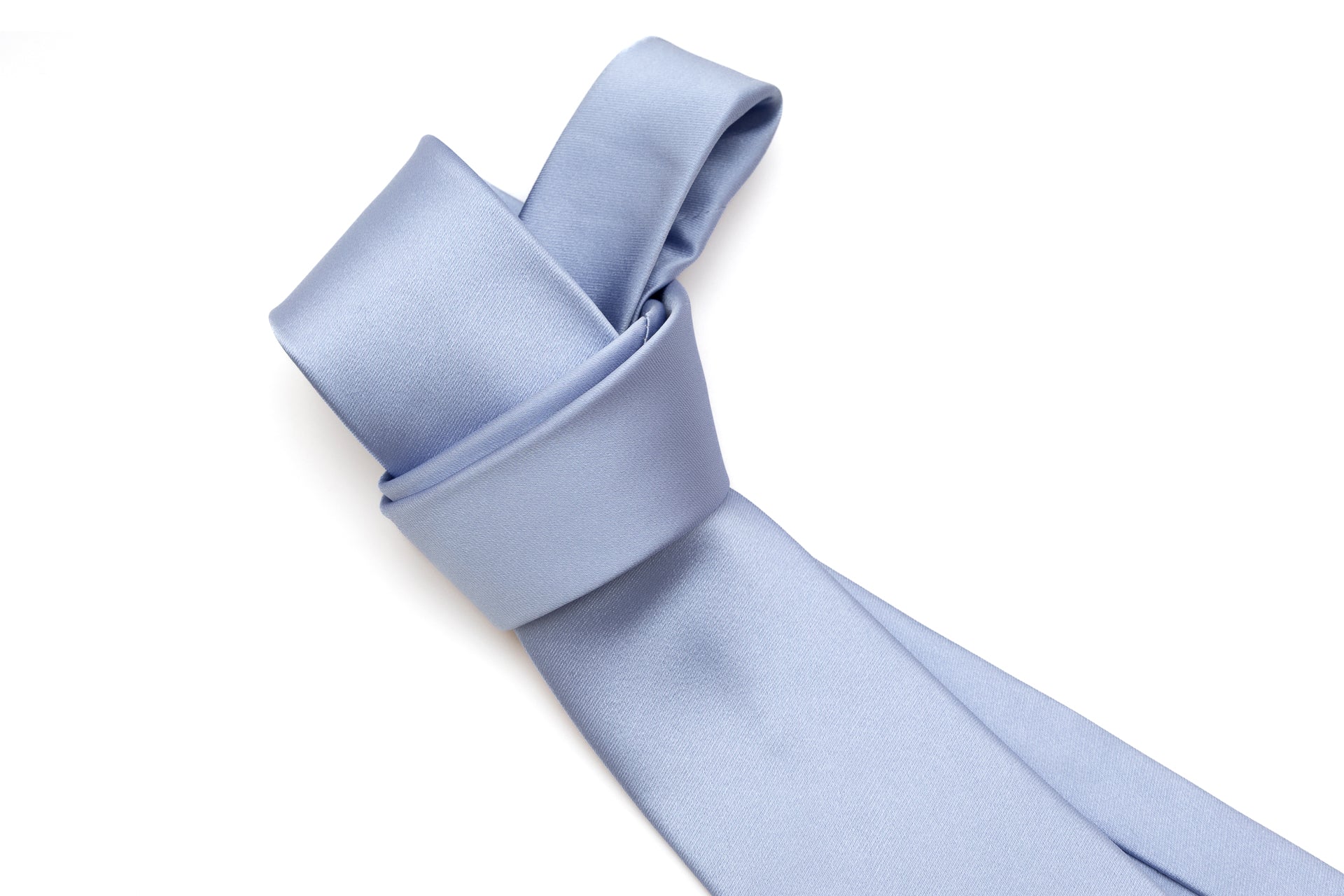 Shiny powder blue silk tie