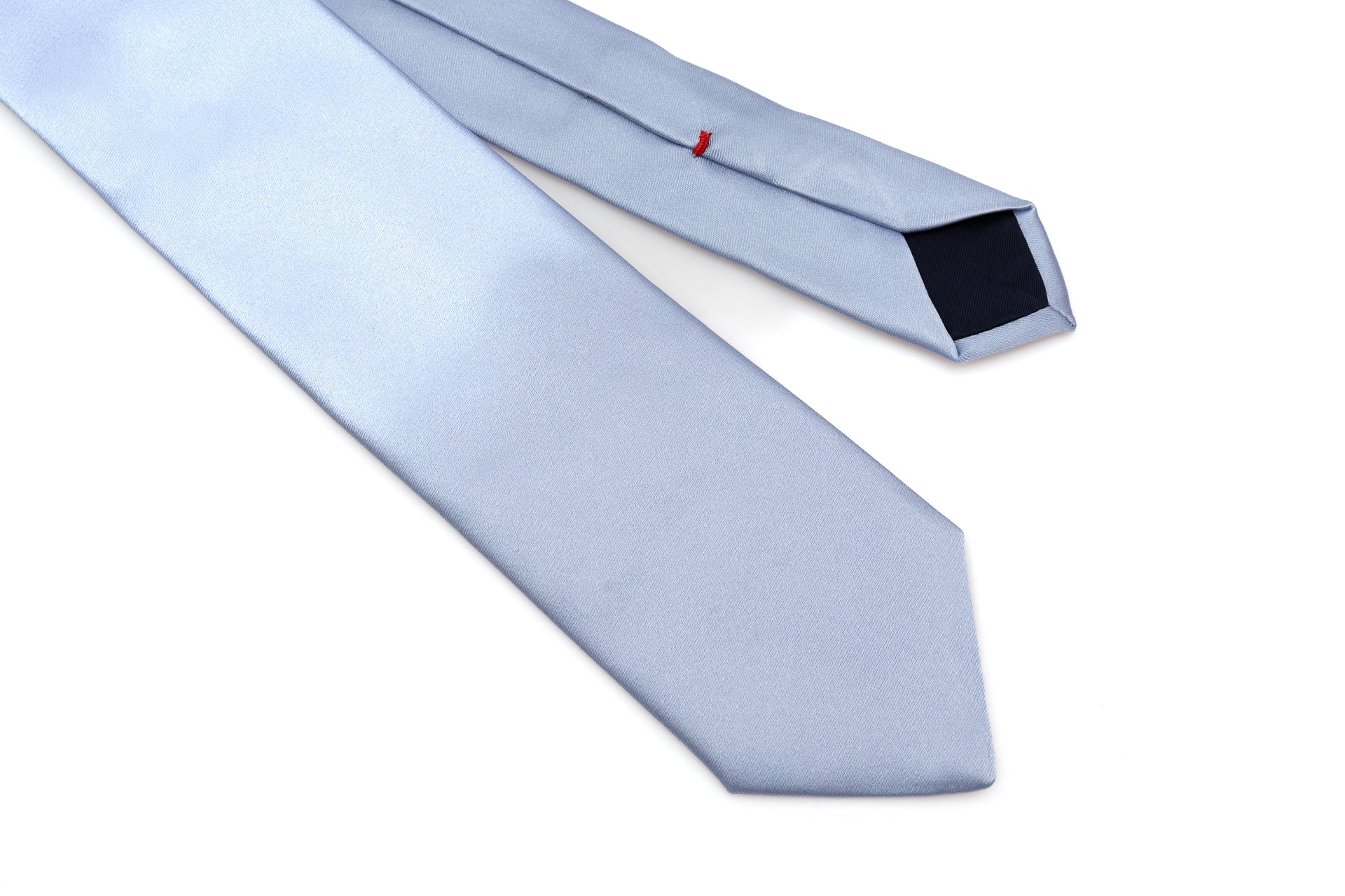 Shiny powder blue silk tie