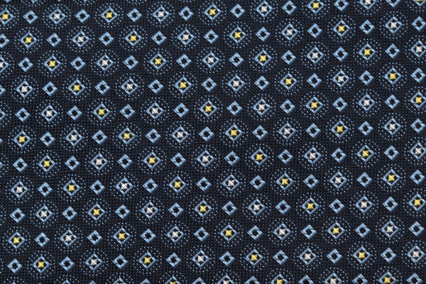 Cravatta blu in fantasia celeste 100% seta