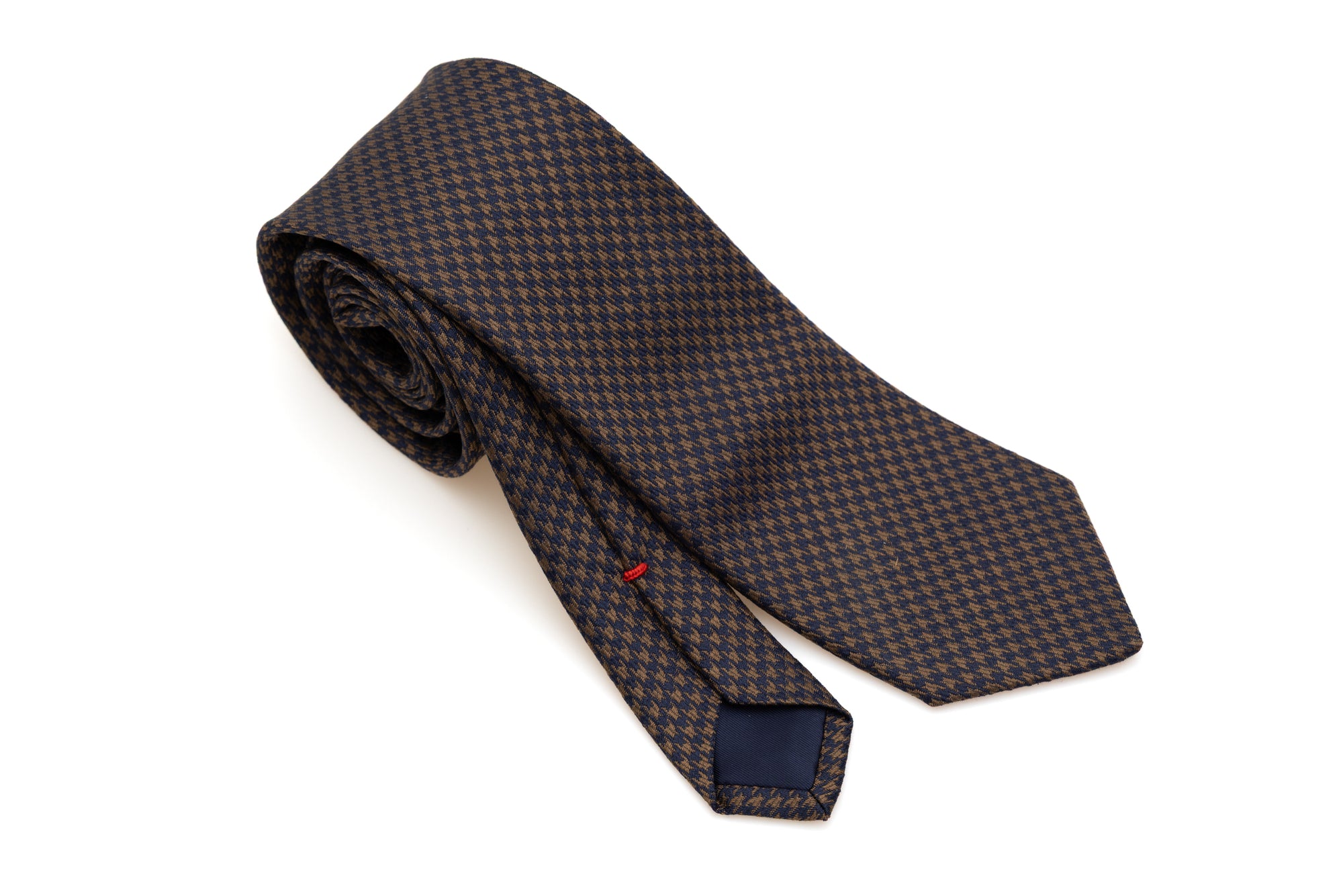 Blue and Brown Silk Tie