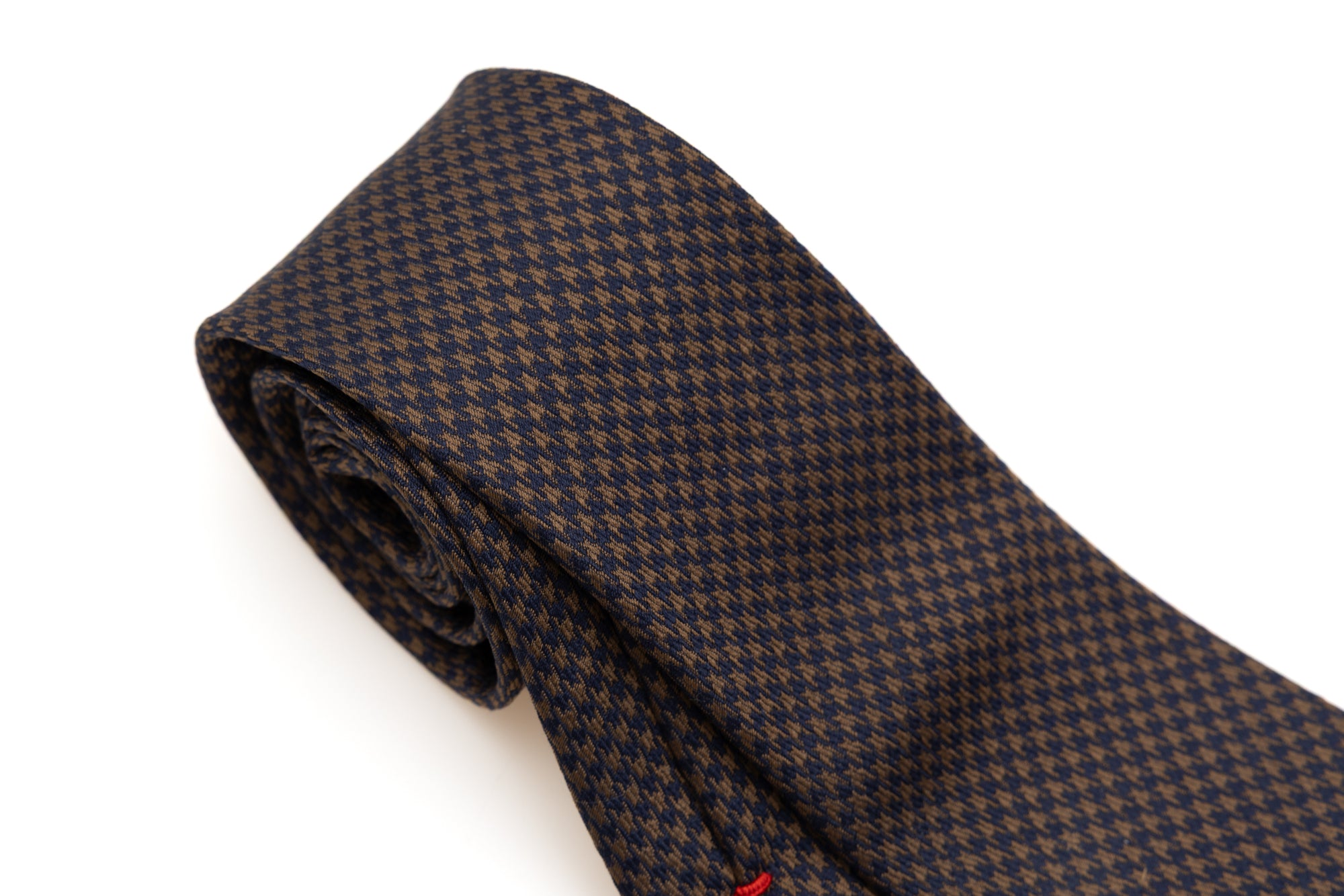 Blue and Brown Tie in Pure Silk