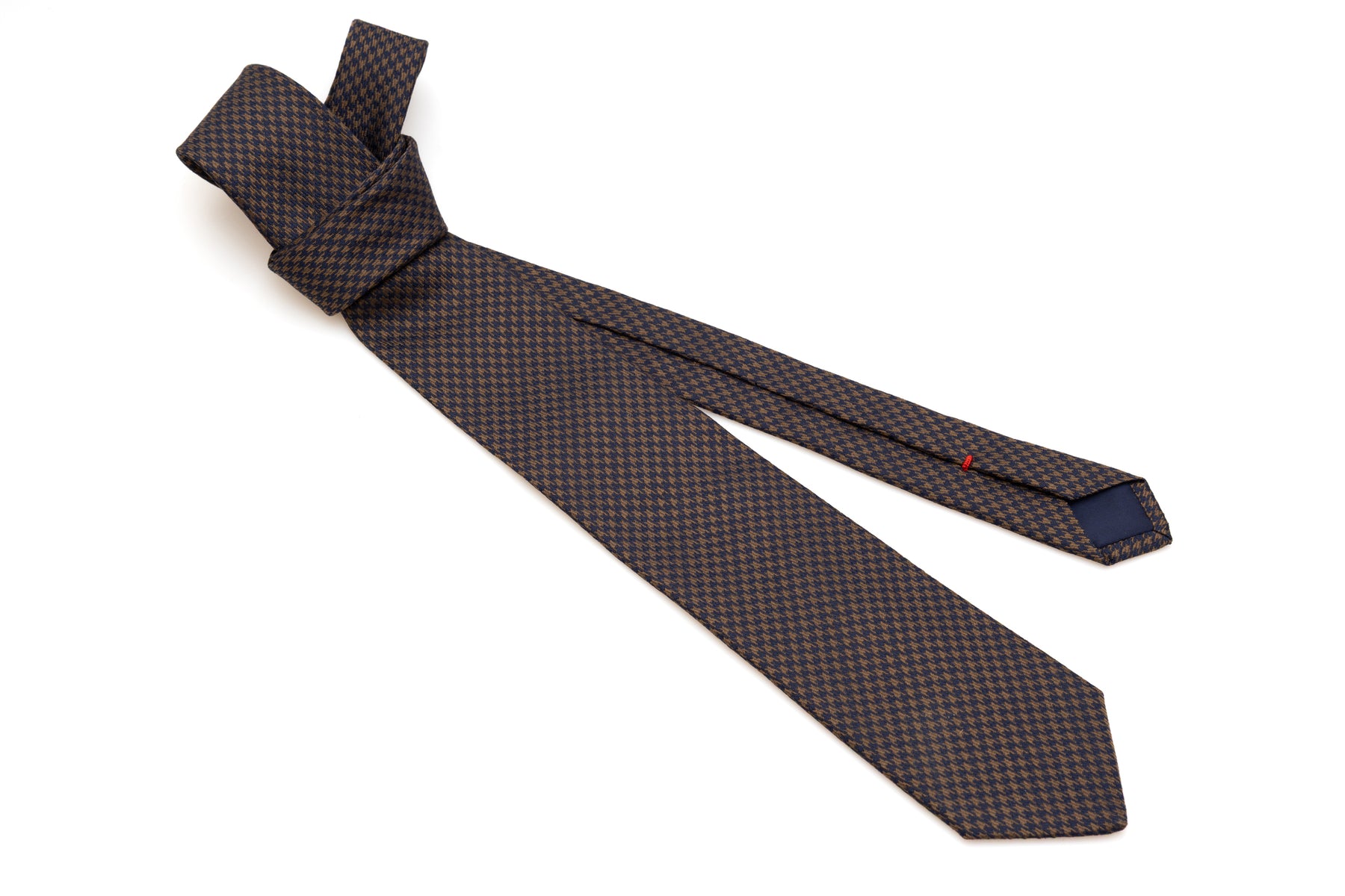Blue and Brown Tie in Pure Silk