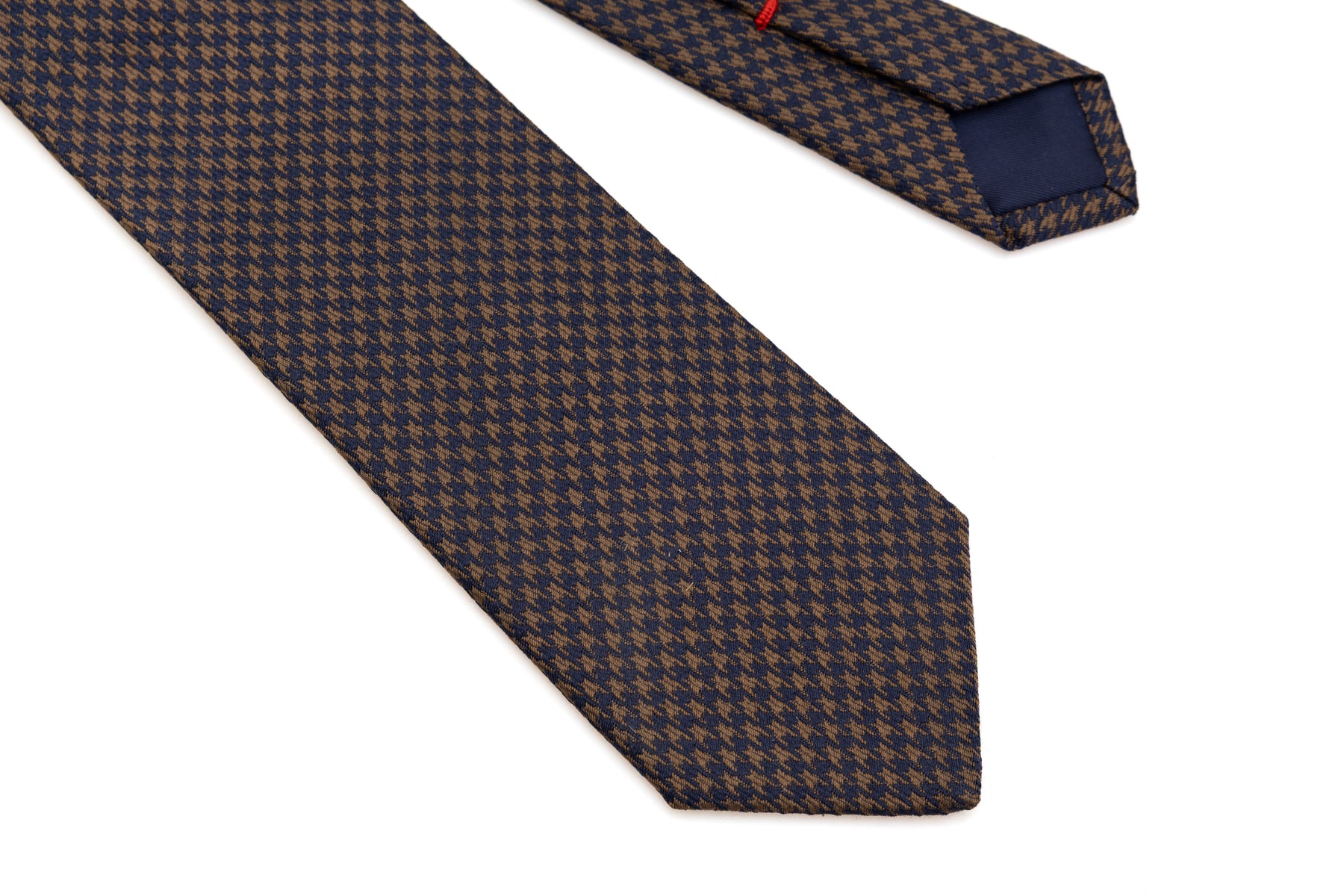 Blue and Brown Tie in Pure Silk