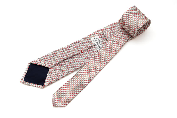 Light tie with apples pure silk
