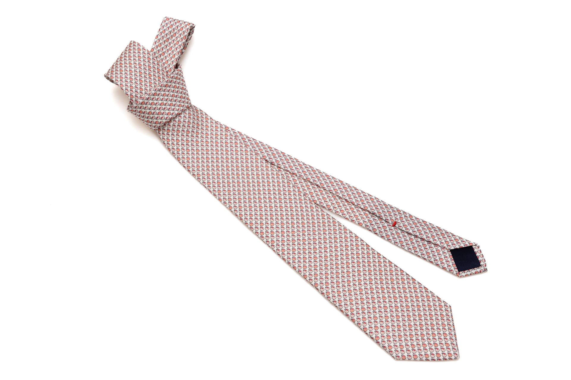Light tie with apples pure silk
