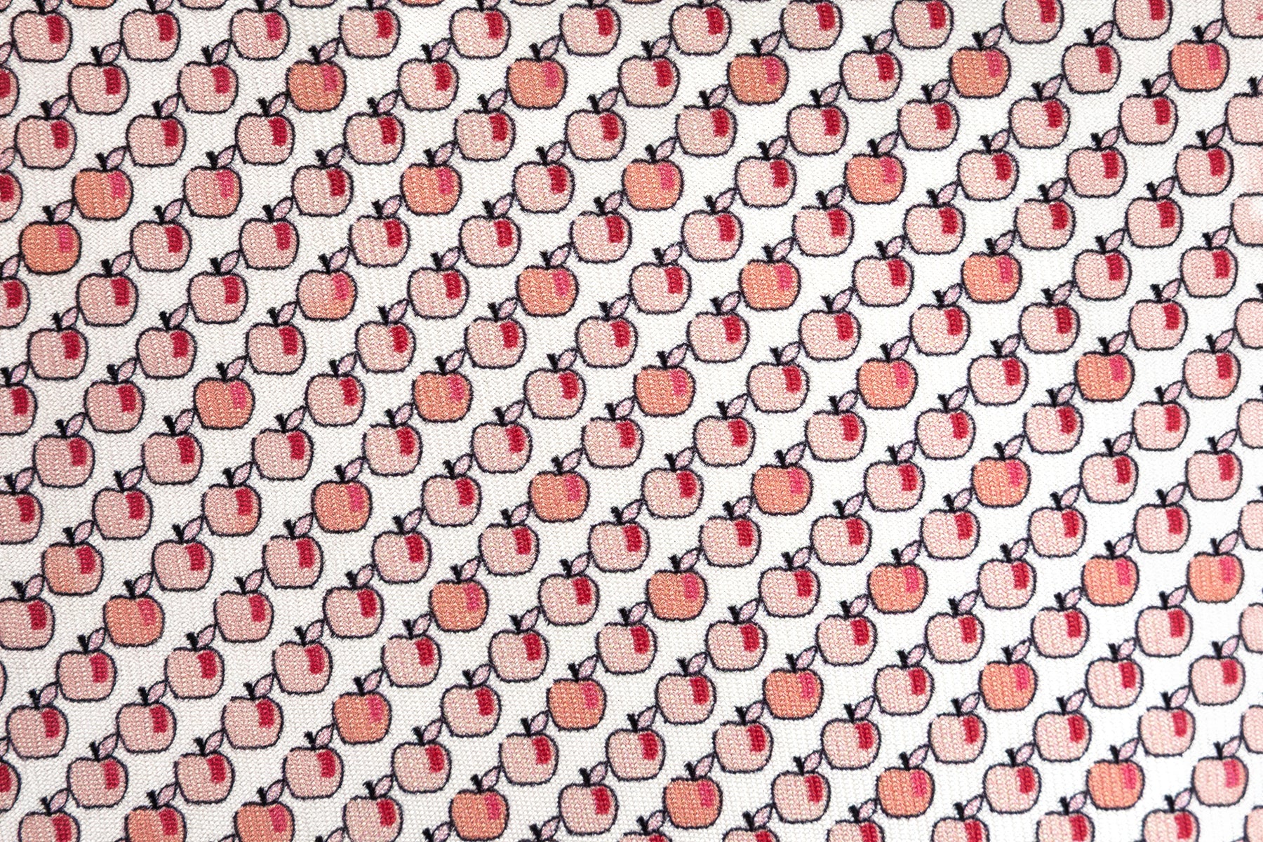 Light tie with apples pure silk