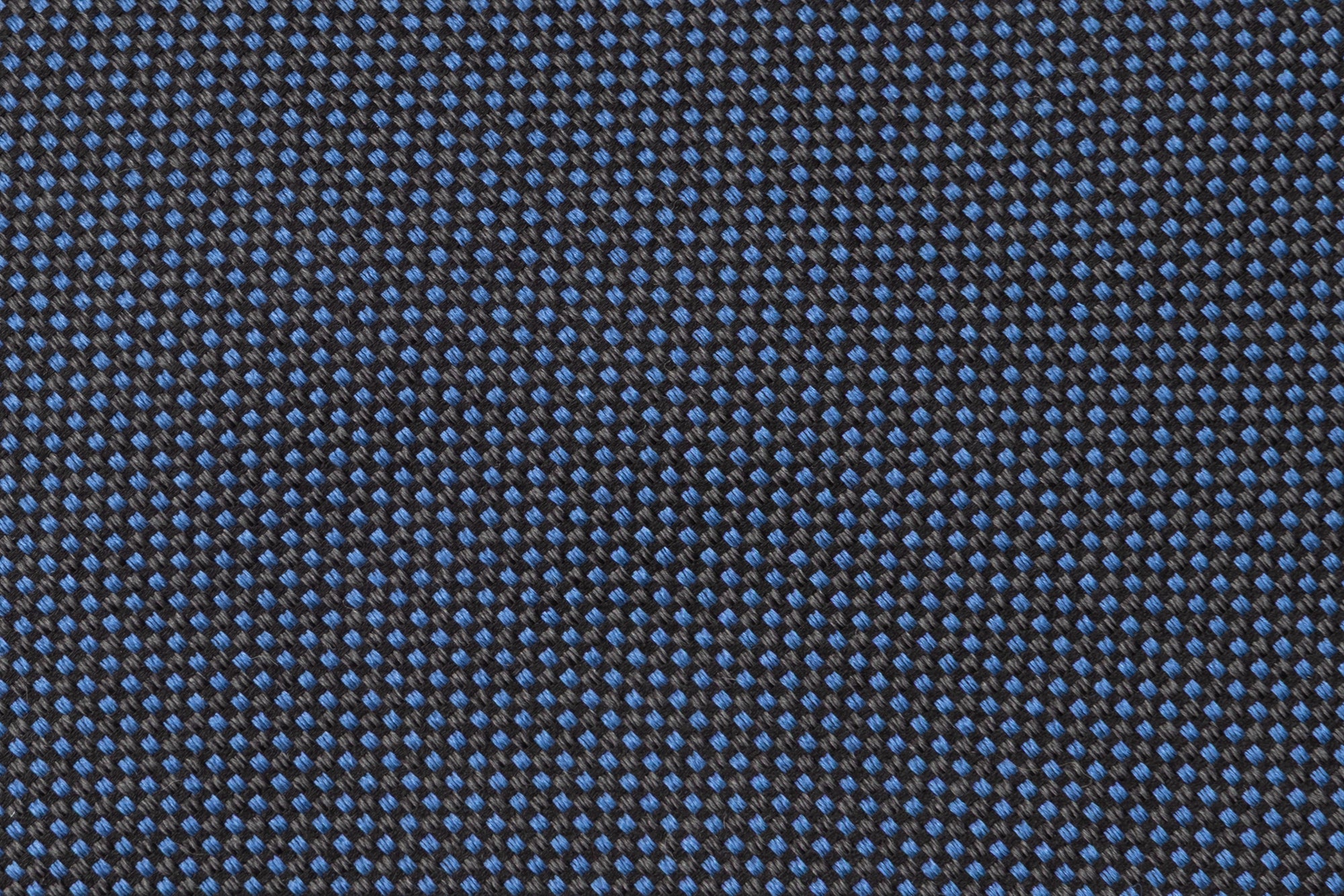 Blue tie with light polka dot embroidery pure silk