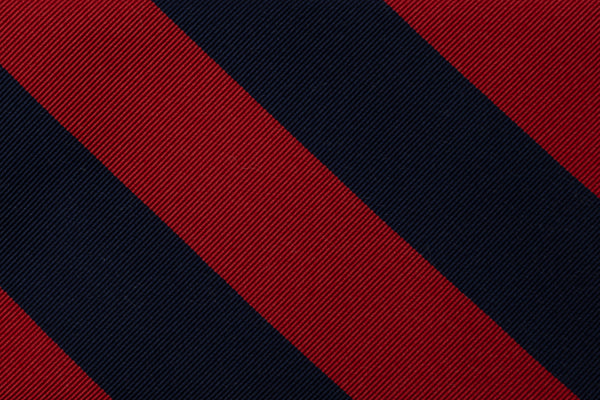 Regimental tie in red and blue pure silk