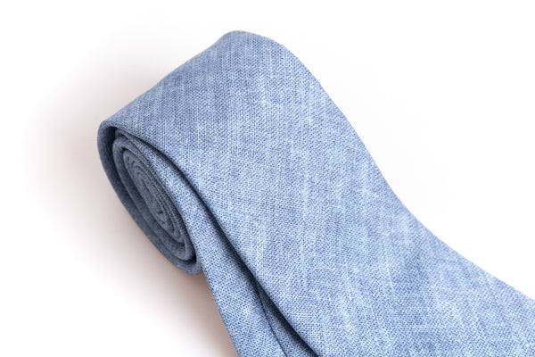 Light blue pure silk tie