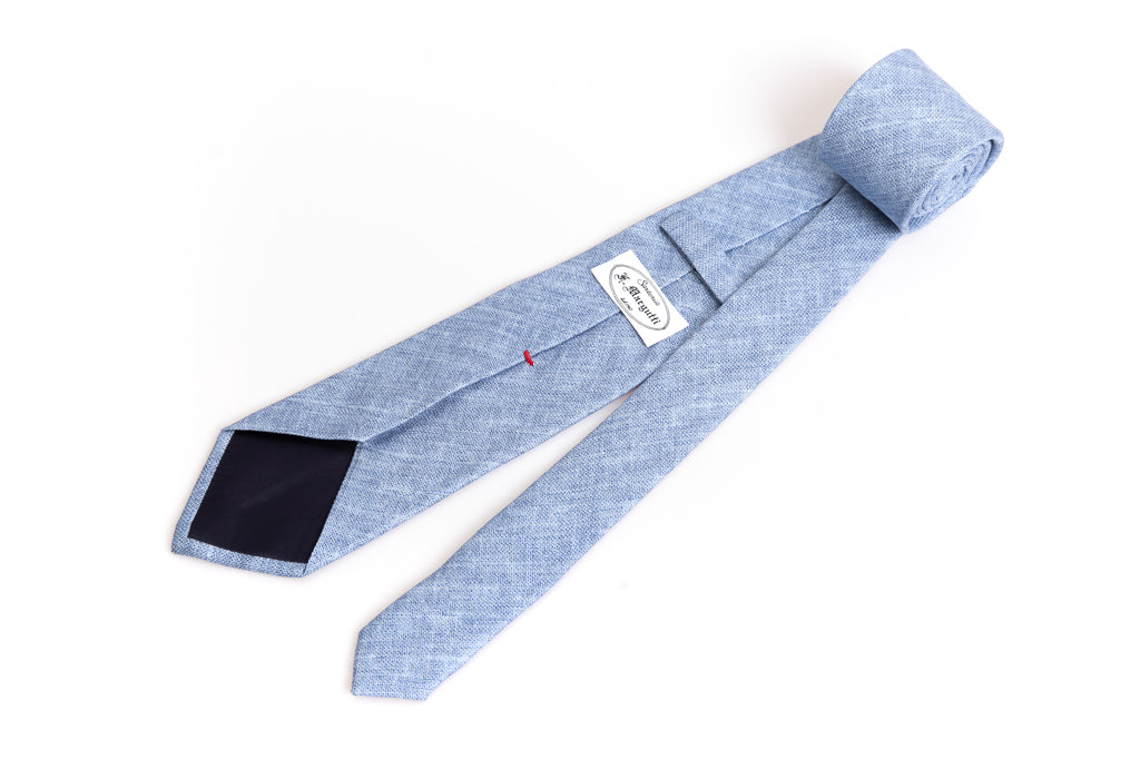 Light blue pure silk tie