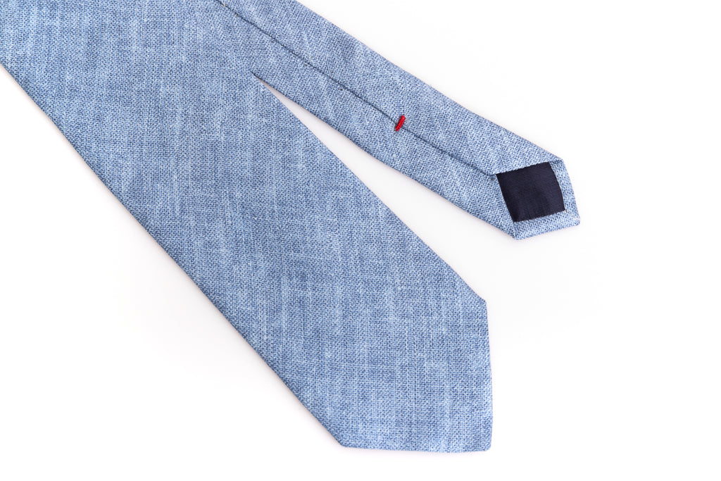 Light blue pure silk tie