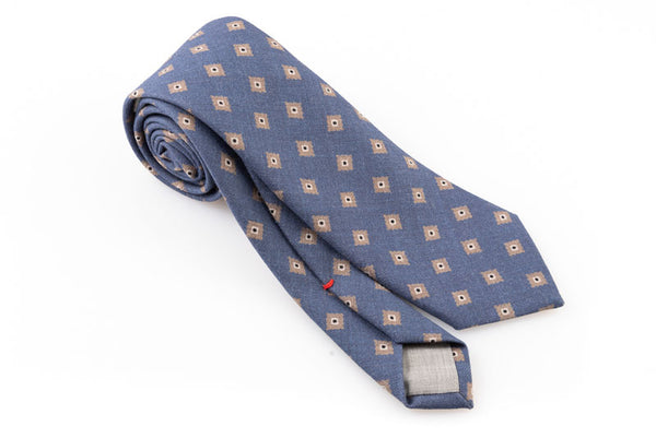 Cravatta artigianale sartoria fatta a mano denim