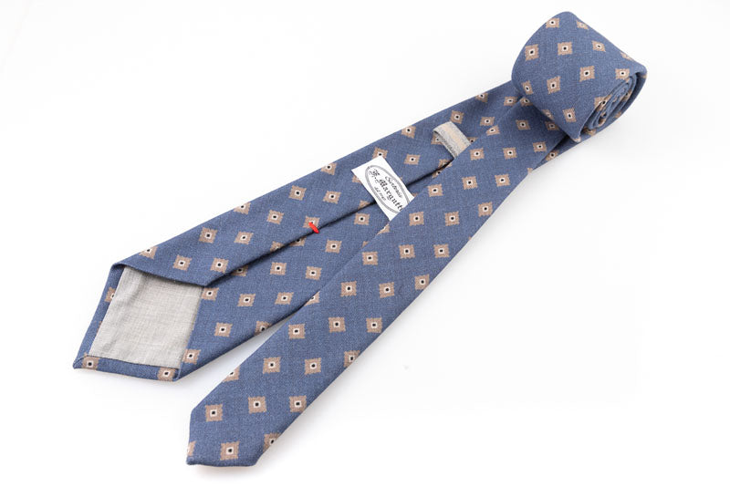 Cravatta artigianale sartoria fatta a mano denim