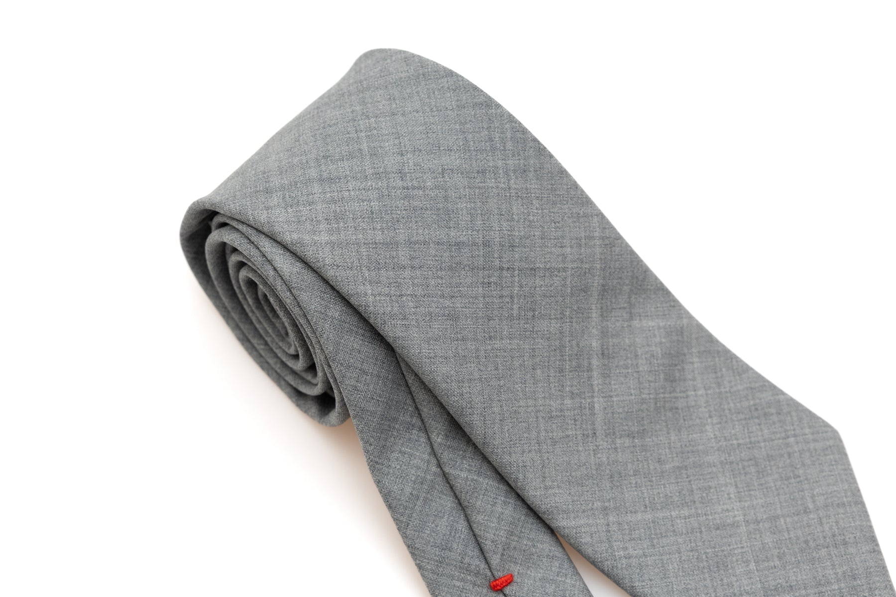 Light gray tie in pure wool