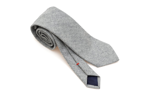 Gray wool tie